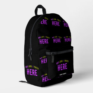 STYLISH MODERN CUSTOMIZABLE BLACK VERIFIED BRANDED PRINTED BACKPACK