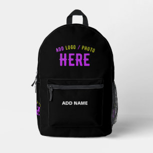 STYLISH MODERN CUSTOMIZABLE BLACK VERIFIED BRANDED PRINTED BACKPACK