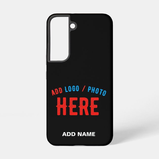 STYLISH MODERN CUSTOMIZABLE BLACK VERIFIED BRANDED SAMSUNG GALAXY S22 CASE (Back)