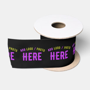 STYLISH MODERN CUSTOMIZABLE BLACK VERIFIED BRANDED SATIN RIBBON
