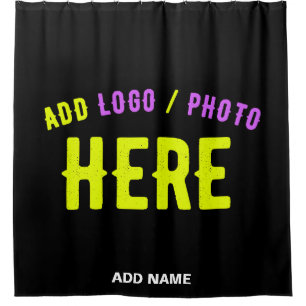 STYLISH MODERN CUSTOMIZABLE BLACK VERIFIED BRANDED SHOWER CURTAIN