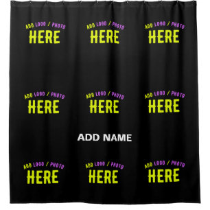 STYLISH MODERN CUSTOMIZABLE BLACK VERIFIED BRANDED SHOWER CURTAIN