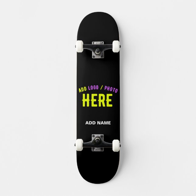 STYLISH MODERN CUSTOMIZABLE BLACK VERIFIED BRANDED SKATEBOARD (Front)