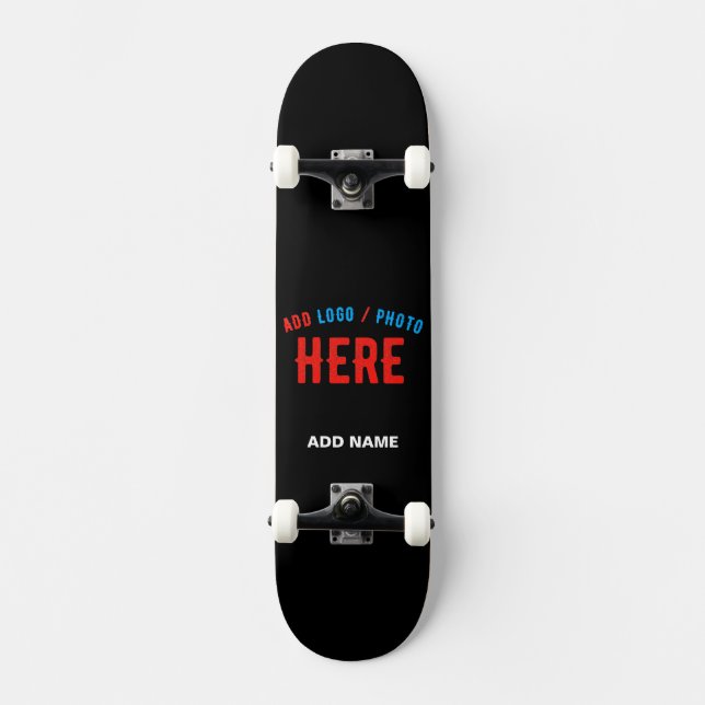 STYLISH MODERN CUSTOMIZABLE BLACK VERIFIED BRANDED SKATEBOARD (Front)