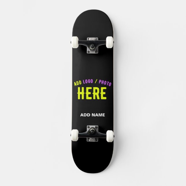 STYLISH MODERN CUSTOMIZABLE BLACK VERIFIED BRANDED SKATEBOARD (Front)