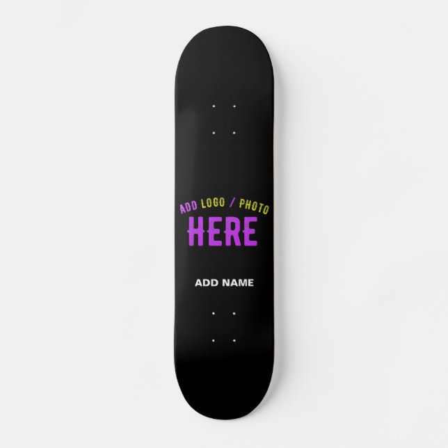 STYLISH MODERN CUSTOMIZABLE BLACK VERIFIED BRANDED SKATEBOARD (Front)