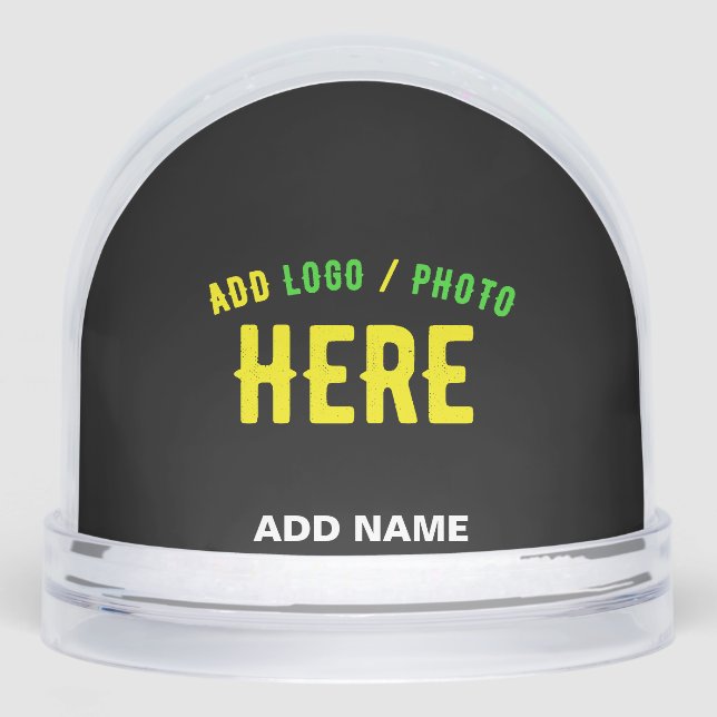 STYLISH MODERN CUSTOMIZABLE BLACK VERIFIED BRANDED SNOWGLOBE (Front)