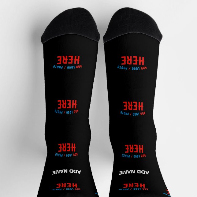 STYLISH MODERN CUSTOMIZABLE BLACK VERIFIED BRANDED SOCKS (Top)