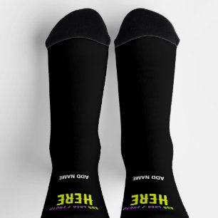 STYLISH MODERN CUSTOMIZABLE BLACK VERIFIED BRANDED SOCKS