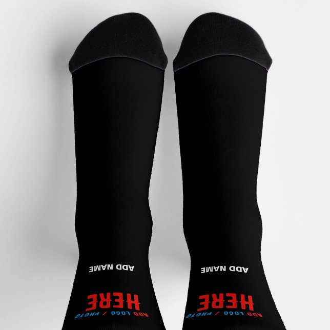 STYLISH MODERN CUSTOMIZABLE BLACK VERIFIED BRANDED SOCKS (Top)