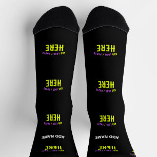 STYLISH MODERN CUSTOMIZABLE BLACK VERIFIED BRANDED SOCKS