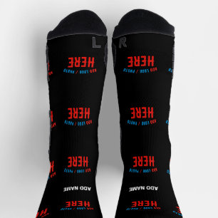 STYLISH MODERN CUSTOMIZABLE BLACK VERIFIED BRANDED SOCKS