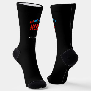 STYLISH MODERN CUSTOMIZABLE BLACK VERIFIED BRANDED SOCKS