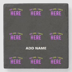 STYLISH MODERN CUSTOMIZABLE BLACK VERIFIED BRANDED STONE COASTER