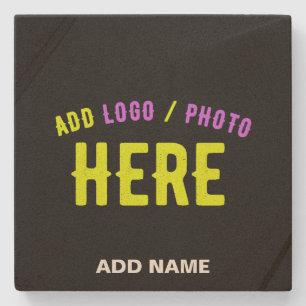STYLISH MODERN CUSTOMIZABLE BLACK VERIFIED BRANDED STONE COASTER
