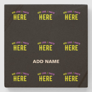STYLISH MODERN CUSTOMIZABLE BLACK VERIFIED BRANDED STONE COASTER