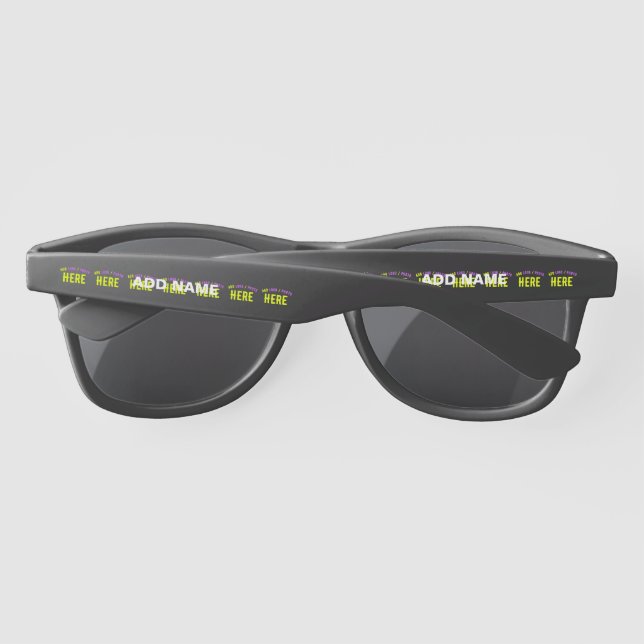 STYLISH MODERN CUSTOMIZABLE BLACK VERIFIED BRANDED SUNGLASSES (Back)