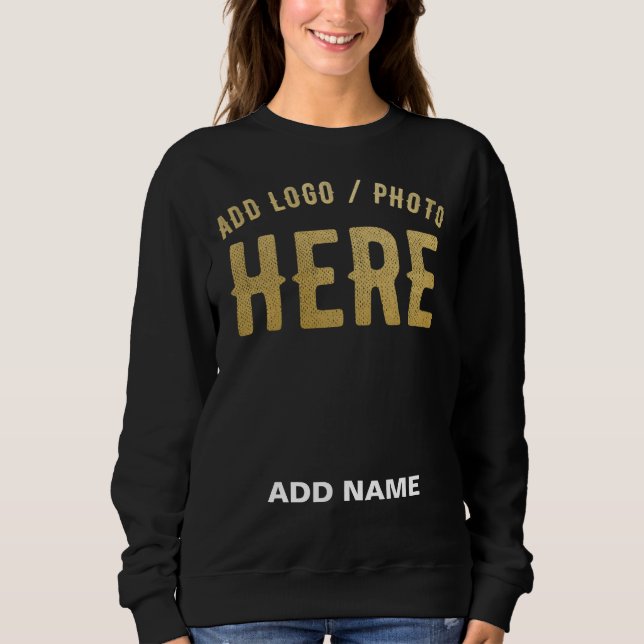 STYLISH MODERN CUSTOMIZABLE BLACK VERIFIED BRANDED SWEATSHIRT (Front)