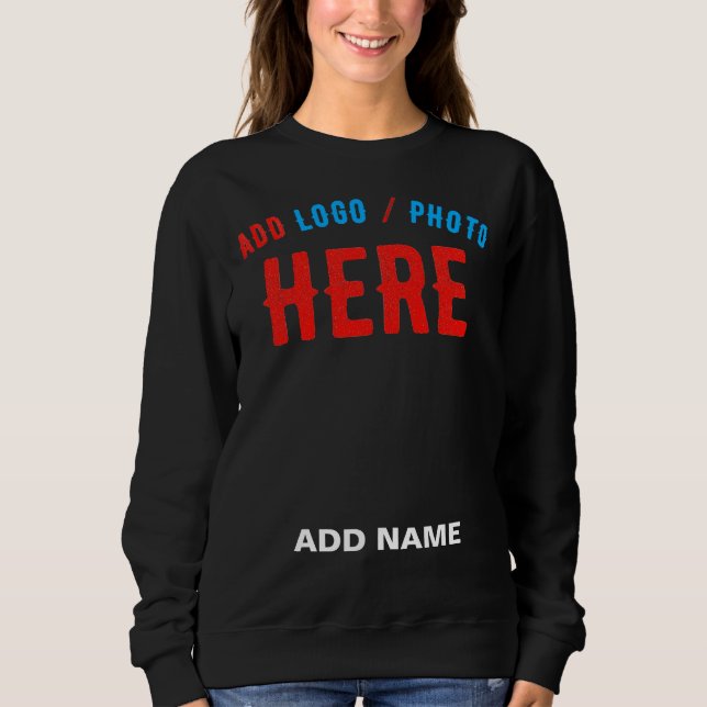 STYLISH MODERN CUSTOMIZABLE BLACK VERIFIED BRANDED SWEATSHIRT (Front)
