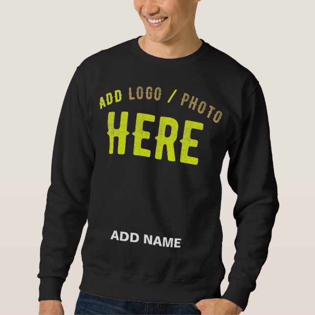 STYLISH MODERN CUSTOMIZABLE BLACK VERIFIED BRANDED SWEATSHIRT (Front)