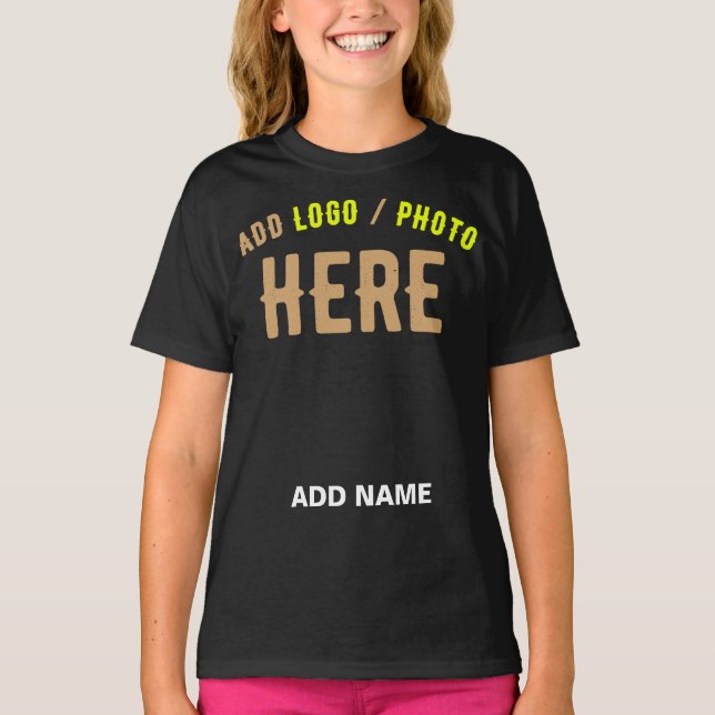 STYLISH MODERN CUSTOMIZABLE BLACK VERIFIED BRANDED T-Shirt (Front)