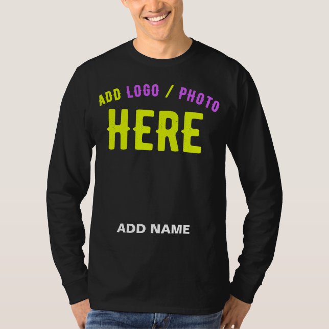 STYLISH MODERN CUSTOMIZABLE BLACK VERIFIED BRANDED T-Shirt (Front)