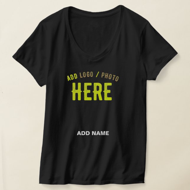 STYLISH MODERN CUSTOMIZABLE BLACK VERIFIED BRANDED T-Shirt (Laydown)