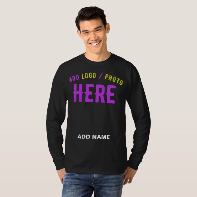 STYLISH MODERN CUSTOMIZABLE BLACK VERIFIED BRANDED T-Shirt (Front Full)