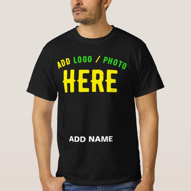 STYLISH MODERN CUSTOMIZABLE BLACK VERIFIED BRANDED T-Shirt (Front)
