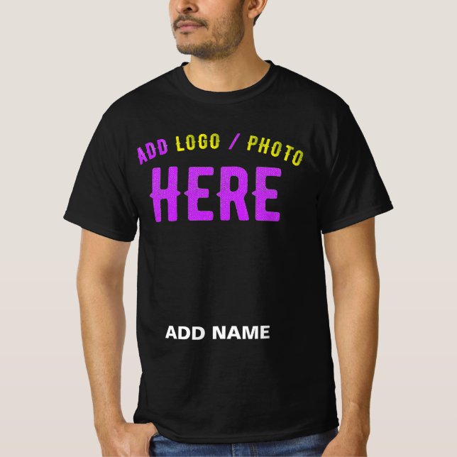 STYLISH MODERN CUSTOMIZABLE BLACK VERIFIED BRANDED T-Shirt (Front)