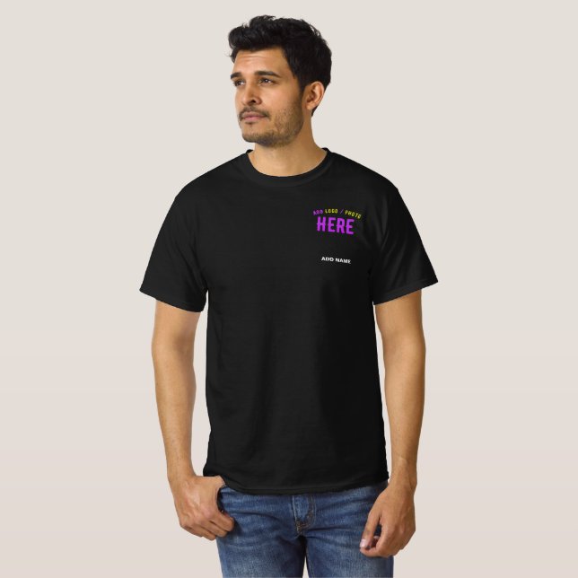 STYLISH MODERN CUSTOMIZABLE BLACK VERIFIED BRANDED T-Shirt (Front Full)