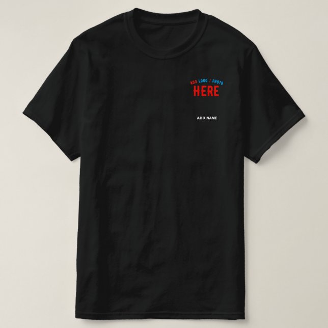 STYLISH MODERN CUSTOMIZABLE BLACK VERIFIED BRANDED T-Shirt (Design Front)