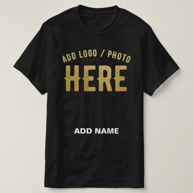 STYLISH MODERN CUSTOMIZABLE BLACK VERIFIED BRANDED T-Shirt (Design Front)