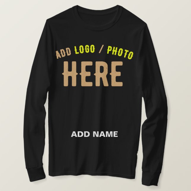 STYLISH MODERN CUSTOMIZABLE BLACK VERIFIED BRANDED T-Shirt (Design Front)