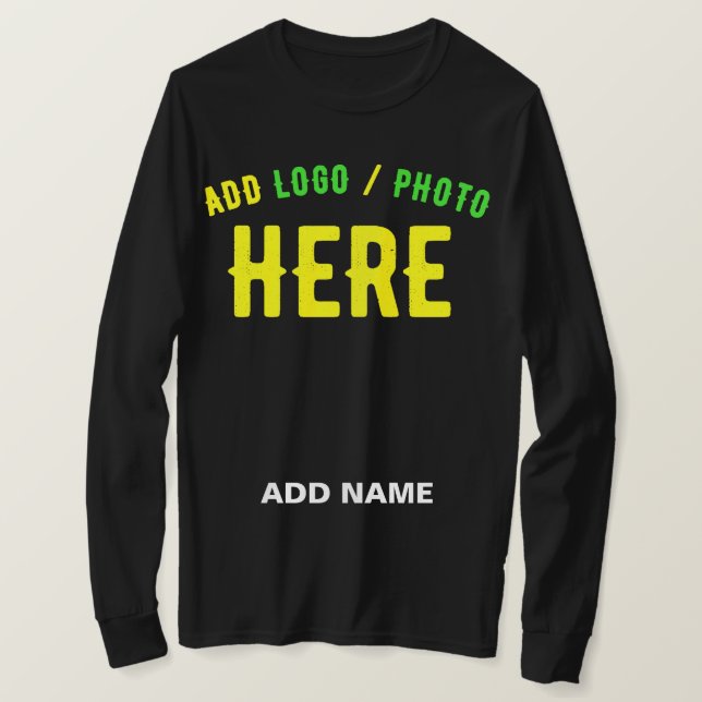 STYLISH MODERN CUSTOMIZABLE BLACK VERIFIED BRANDED T-Shirt (Design Front)