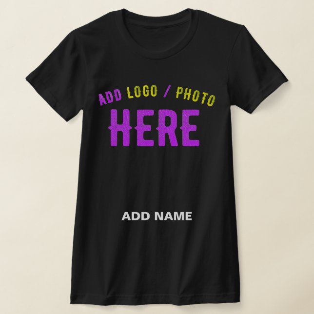 STYLISH MODERN CUSTOMIZABLE BLACK VERIFIED BRANDED T-Shirt (Laydown)