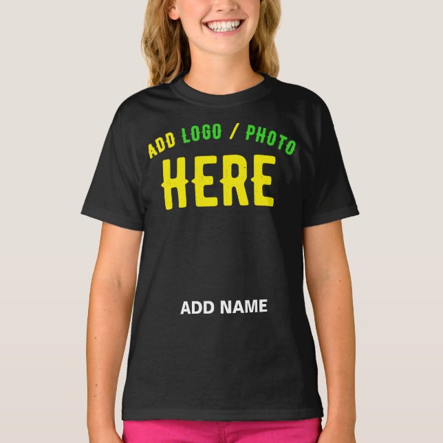 STYLISH MODERN CUSTOMIZABLE BLACK VERIFIED BRANDED T-Shirt (Front)
