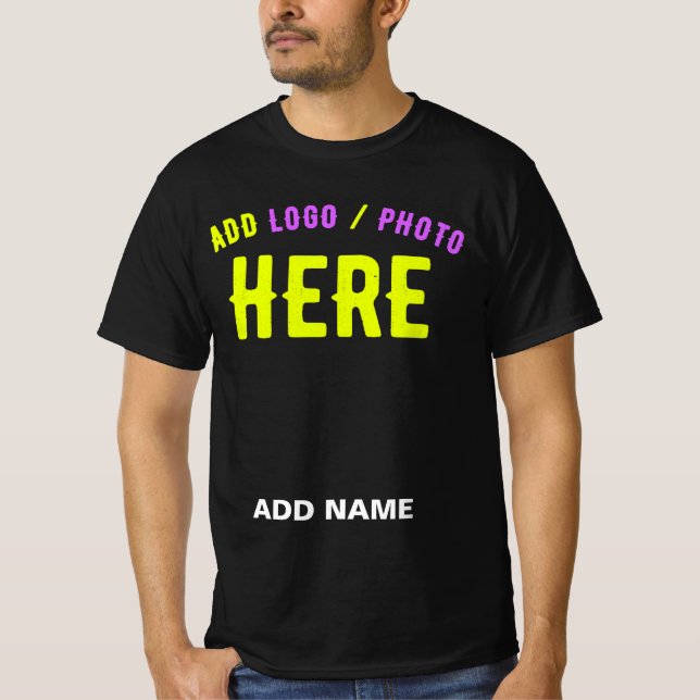 STYLISH MODERN CUSTOMIZABLE BLACK VERIFIED BRANDED T-Shirt (Front)