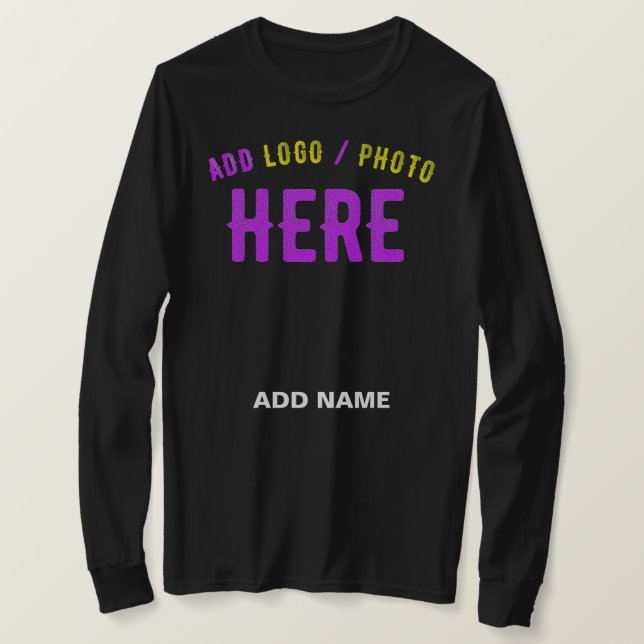 STYLISH MODERN CUSTOMIZABLE BLACK VERIFIED BRANDED T-Shirt (Design Front)