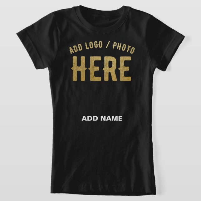 STYLISH MODERN CUSTOMIZABLE BLACK VERIFIED BRANDED T-Shirt (Laydown)