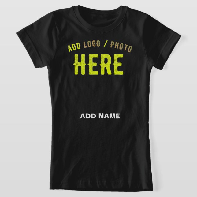 STYLISH MODERN CUSTOMIZABLE BLACK VERIFIED BRANDED T-Shirt (Laydown)