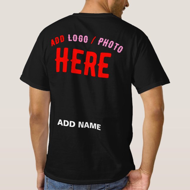 STYLISH MODERN CUSTOMIZABLE BLACK VERIFIED BRANDED T-Shirt (Back)