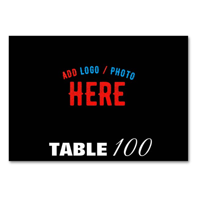 STYLISH MODERN CUSTOMIZABLE BLACK VERIFIED BRANDED TABLE NUMBER (Front)