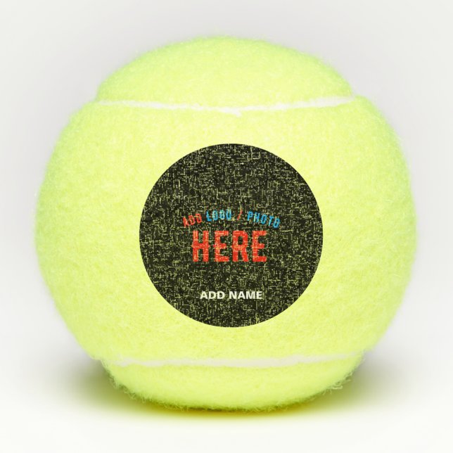 STYLISH MODERN CUSTOMIZABLE BLACK VERIFIED BRANDED TENNIS BALLS (Front)