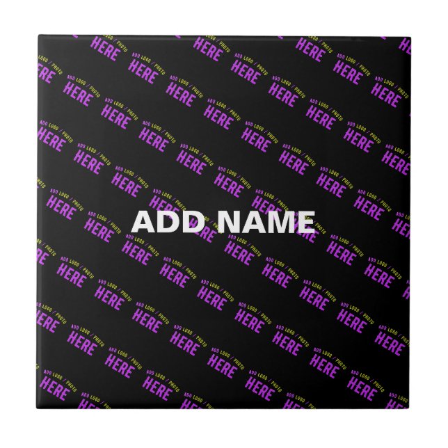 STYLISH MODERN CUSTOMIZABLE BLACK VERIFIED BRANDED TILE (Front)