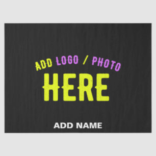 STYLISH MODERN CUSTOMIZABLE BLACK VERIFIED BRANDED TISSUE PAPER