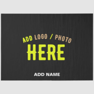 STYLISH MODERN CUSTOMIZABLE BLACK VERIFIED BRANDED TISSUE PAPER