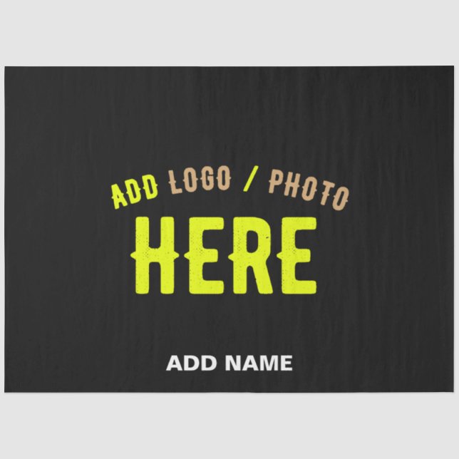 STYLISH MODERN CUSTOMIZABLE BLACK VERIFIED BRANDED TISSUE PAPER (Front)