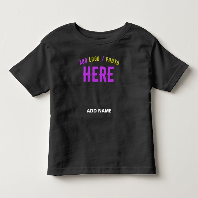 STYLISH MODERN CUSTOMIZABLE BLACK VERIFIED BRANDED TODDLER T-Shirt (Front)