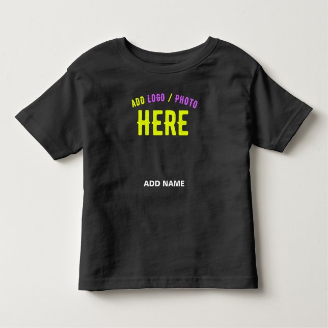 STYLISH MODERN CUSTOMIZABLE BLACK VERIFIED BRANDED TODDLER T-Shirt (Front)